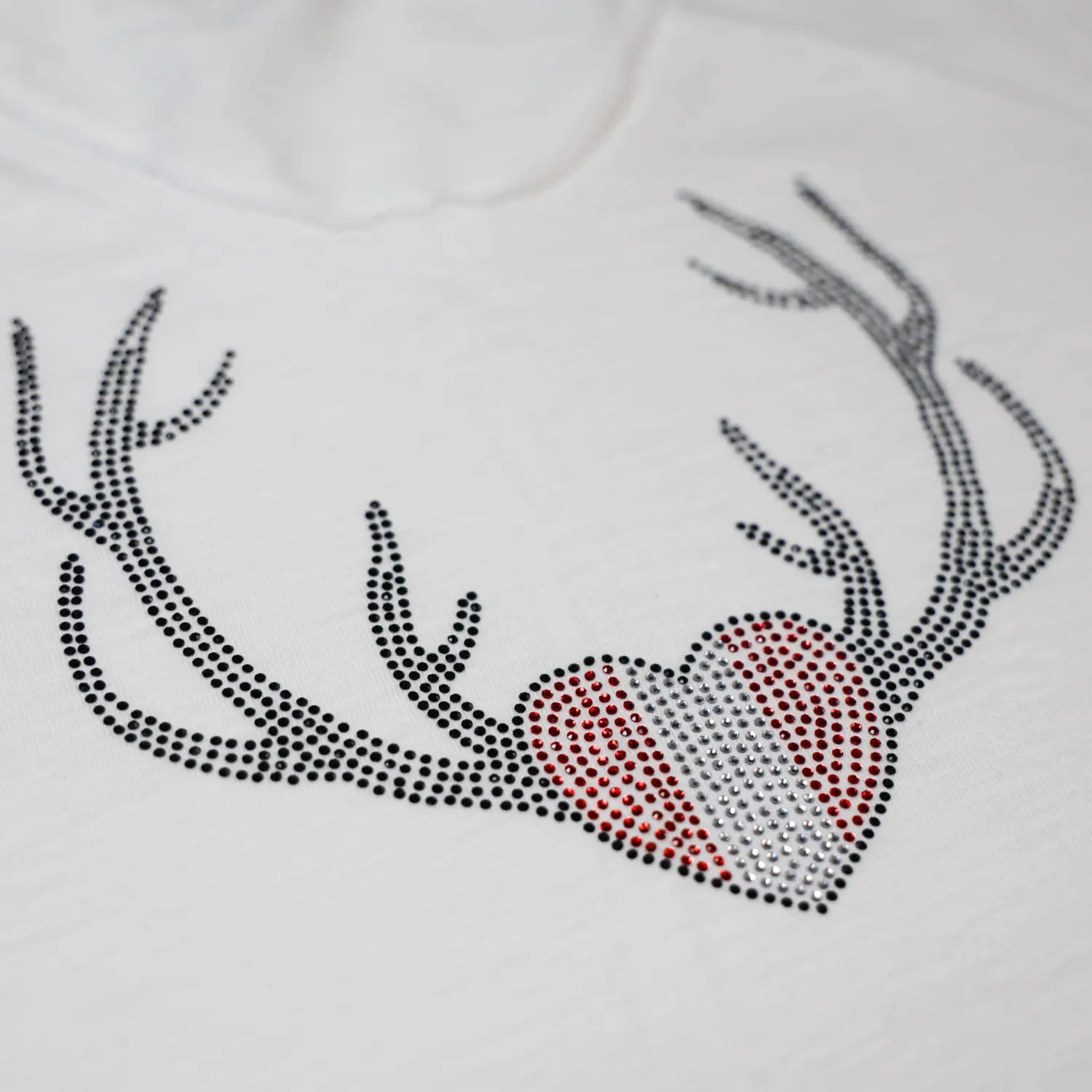 Glitzer Trachten Shirt Herz #Farbe_Weiß