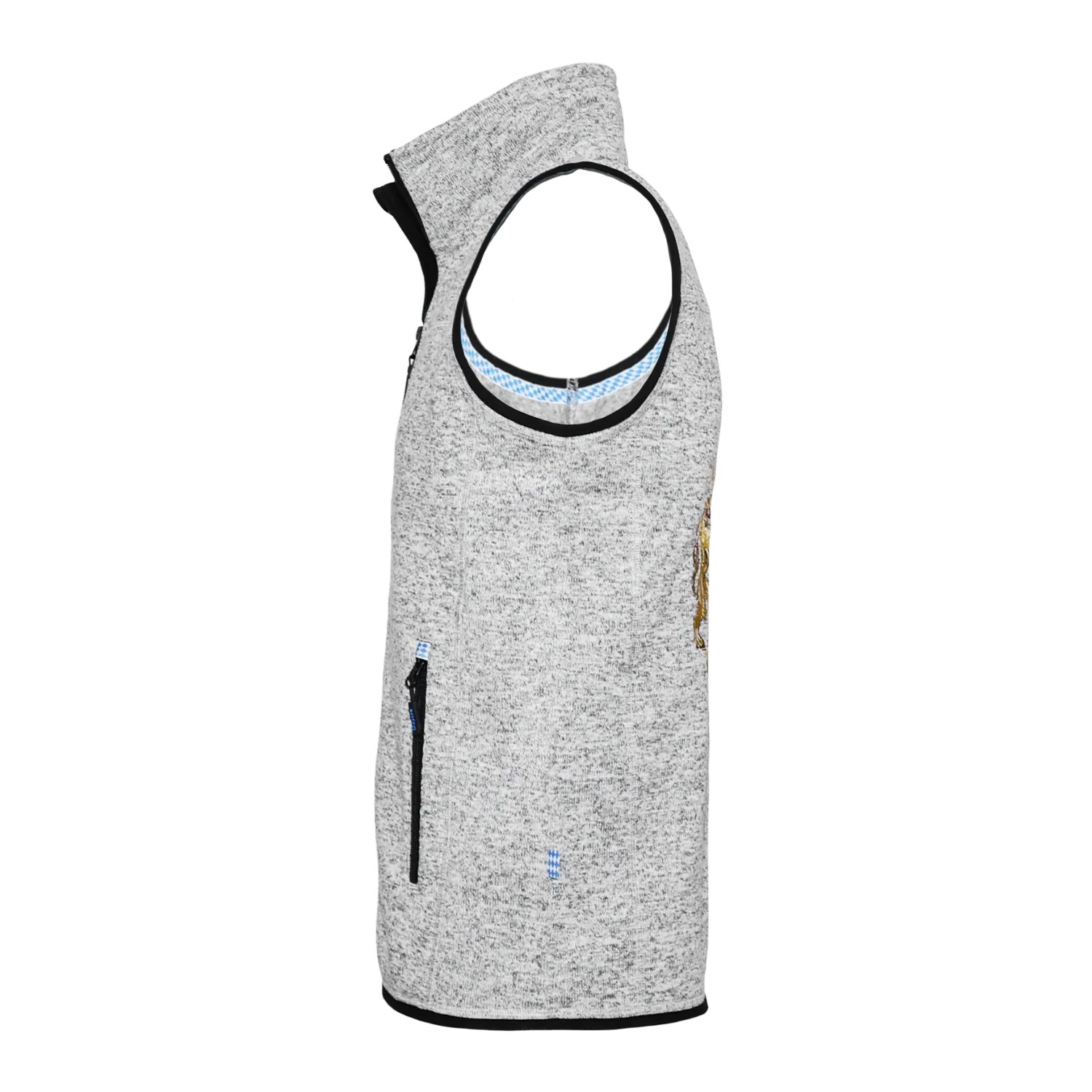 Hellgraues Bayern Herren Fleece Gilet #Farbe_Hellgrau