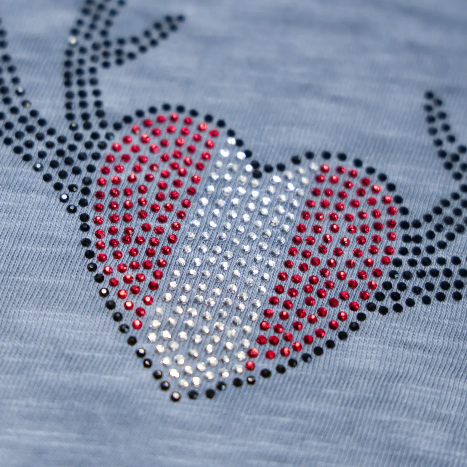 Herz Geweih Glitzer Shirt #Farbe_Dunkelblau