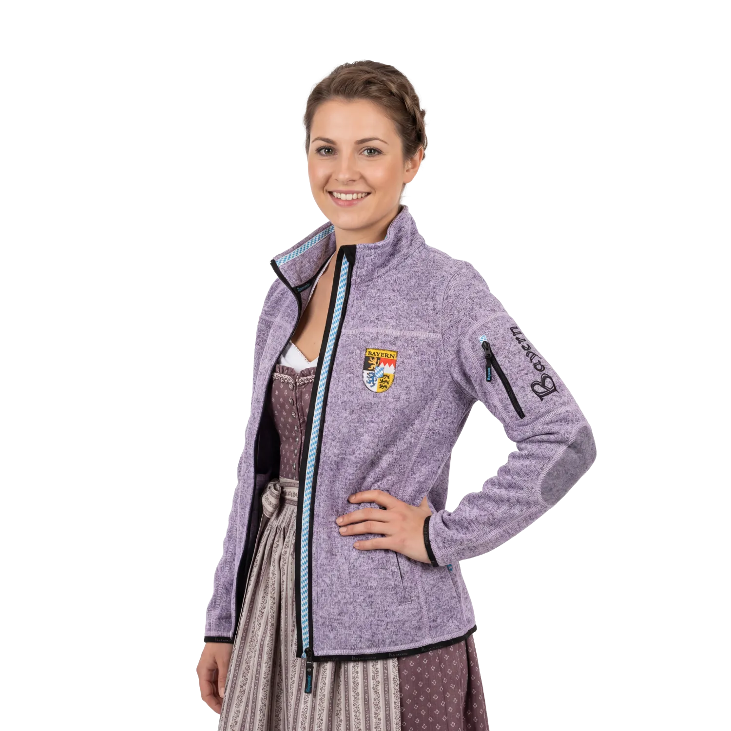 Lila Dirndl Jacke Bayernmode Damen #Farbe_Lila