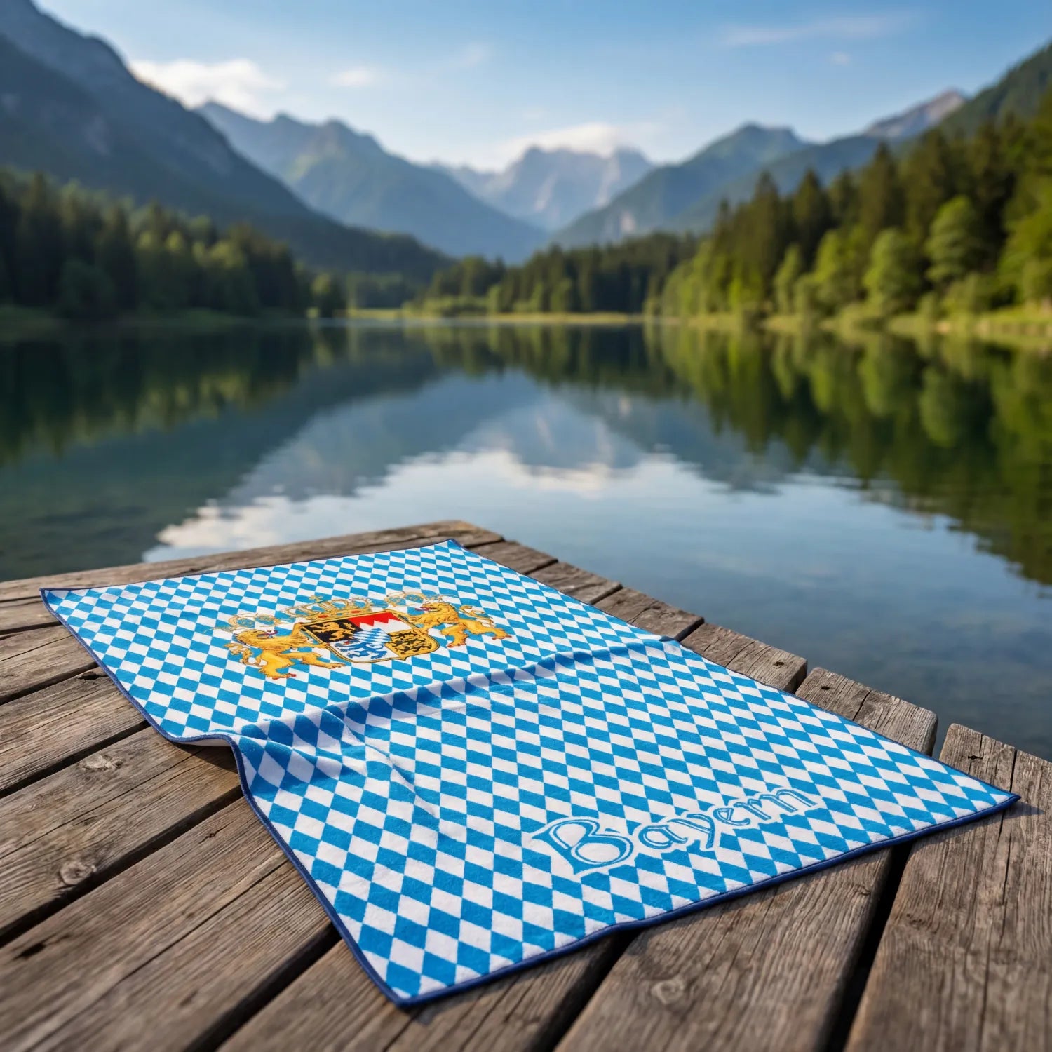 Mikrofaser Strandtuch Bayern Wappen