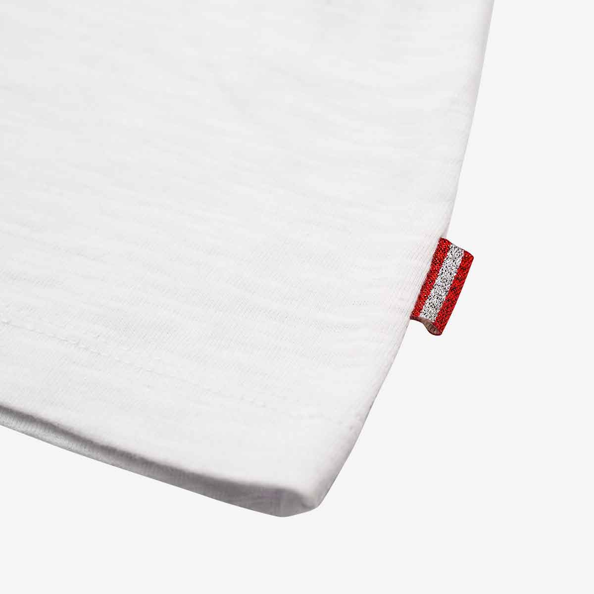 Österreich Glitzer Shirt Fahne #Farbe_Weiß